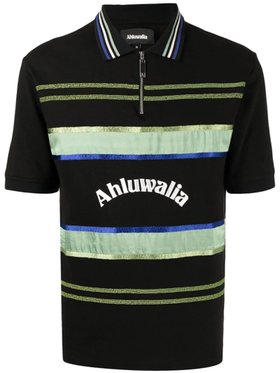 AHLUWALIA LOGO印花拉链POLO衫