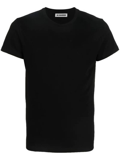 Jil Sander Short-sleeve Cotton T-shirt In Black