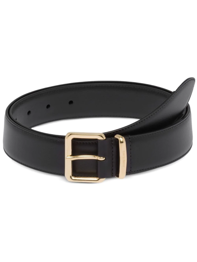 Miu Miu Leather Belt In Black