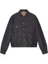 Gucci Gg Reversible Denim Jacket In Blue