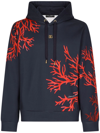 DOLCE & GABBANA CORAL-PRINT PULLOVER HOODIE