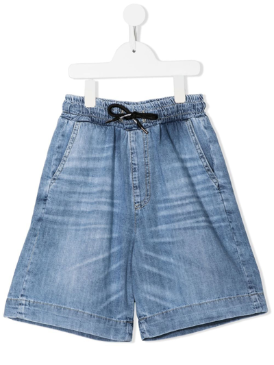 Mauna Kea Kids' Denim Bermuda Shorts In Blue