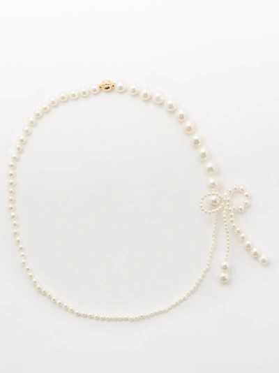 Sophie Bille Brahe Peggy Rosette 14-karat Gold Pearl Necklace