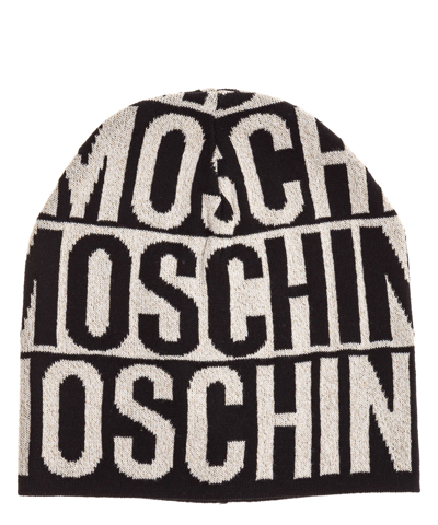 Moschino Womens White Other Materials Hat In Black