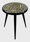 Fornasetti Chiavi Oro E Losanghe Stool - 18"