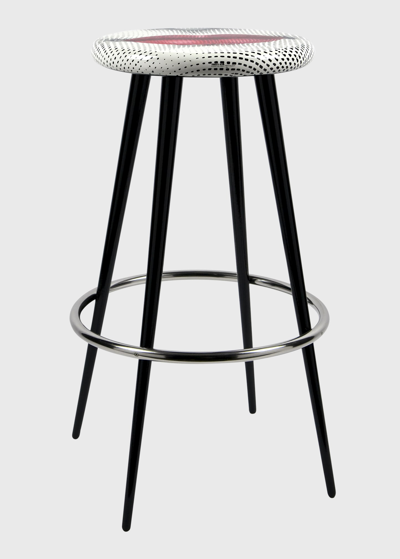 Fornasetti Bocca Bar Stool - 31"