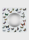 Fornasetti Farfalle Convex Mirror With Square Frame