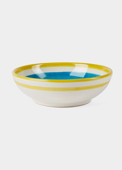 Emporio Sirenuse New Circle Bowl In White Blue