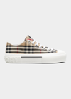 BURBERRY JACK CHECK LOW-TOP SNEAKERS