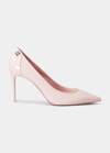 Christian Louboutin Sporty Kate 85mm Patent Soft Lining Red Sole Pumps In Pink