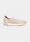 Shop Loro Piana Flexy Knit Slip-on Trainer Sneakers In D927 Beige Mel