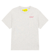Off-white Printed Logo Cotton Jersey T-shirt In Grey Fuchsia