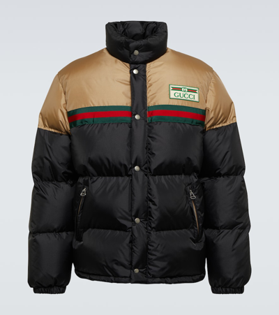 Gucci Nylon Satin Padded Jacket In Multi
