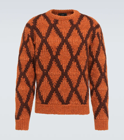 Alanui Alpaca Wool-blend Sweater In Orange Brown
