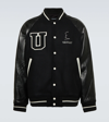 UNDERCOVER WOOL-BLEND AND LEATHER VARSITY JACKET