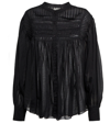 Isabel Marant Étoile Plalia Oversized Cotton Blouse In Black