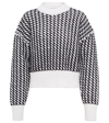 Bottega Veneta Ribbed-knit And Wool-chenille Sweater In Chalk/black