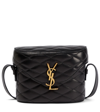 Saint Laurent June Quilted Leather Shoulder Bag In Noir