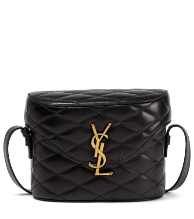 Saint Laurent June Quilted Leather Shoulder Bag In Black