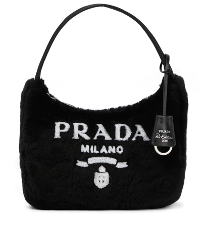 Prada Re-edition 2000 Bag In Nero+bianco