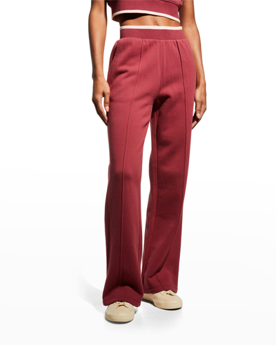 The Upside Banksia Willow Cotton Sweatpants In Claret