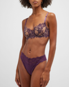 Skarlett Blue Entice Lace Balconette Bra In Purple