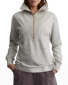 Varley Clearwood Half-zip Pullover In Ivory Fleck Marl