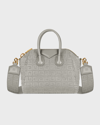 Givenchy Mini Antigona Monogram Top-handle Bag In Stone Grey
