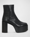 Simon Miller 110mm High Raid Leather Ankle Boots In Black
