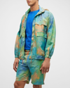 Ahluwalia Men's Jwala Multicolor Anorak In Sea Fret