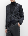 BERLUTI MEN'S SCRITTO WOOL CARDIGAN SWEATER