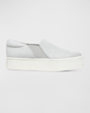 VINCE WARREN FLATFORM SUEDE SNEAKERS