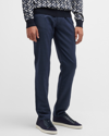 Emporio Armani Men's Five-pocket Stretch Wool Pants In Solid Dark Blue