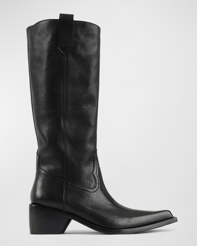 Simon Miller Bandi Goatskin Western Knee Boots In Black | ModeSens