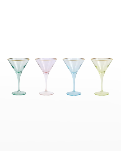 Vietri Rainbow 4-piece Assorted Martini Glass Set