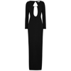 MONOT BLACK CUT-OUT CREPE GOWN