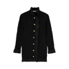 Alexander Wang Ruffled Stretch-seersucker Mini Dress In Black