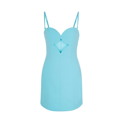 Misha Alyssa Turquoise Mini Dress In Bright Blue | ModeSens