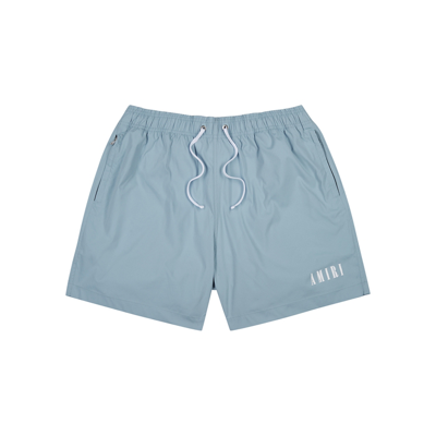 Amiri Blue Logo-print Shell Swim Shorts