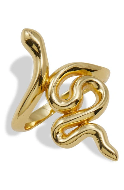 Savvy Cie Jewels 18k Yellow Gold Vermeil Snake Ring