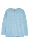 Vince Camuto Extended Shoulder Cozy Sweater In Blue Heather