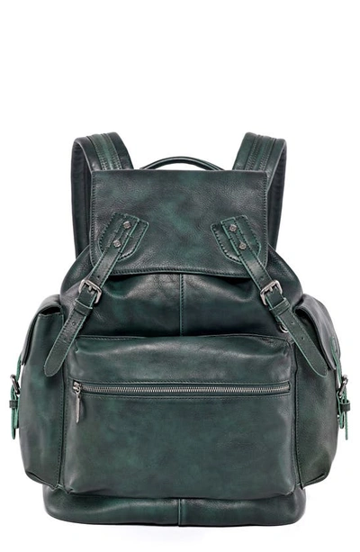 Old Trend Bryan Leather Backpack In Vintage Green
