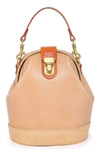 Old Trend Women's Genuine Leather Doctor Bucket Crossbody Convertible Bag In Beige