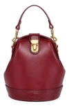 Old Trend Women's Genuine Leather Doctor Bucket Crossbody Convertible Bag In Burgundy