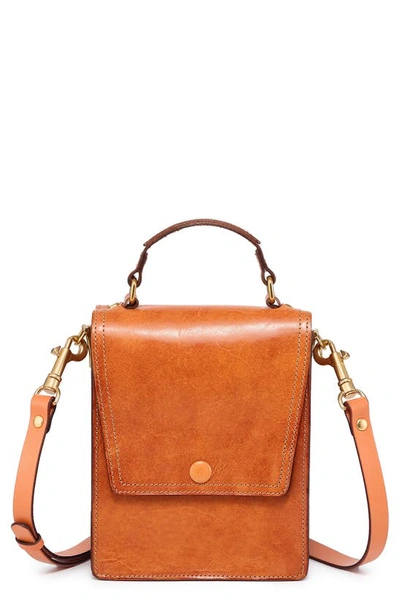 Old Trend Basswood Leather Crossbody Bag In Caramel