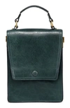 Old Trend Basswood Leather Crossbody Bag In Teal