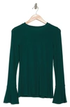 Capsule 121 The Polaris Ruffle Cuff Knit Top In Cucumber