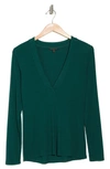 Capsule 121 The Adhara Plunge Neck Knit Top In Cucumber