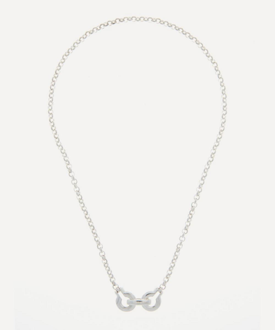 Annika Inez Sterling Silver Large Ample Clasp Chain Necklace