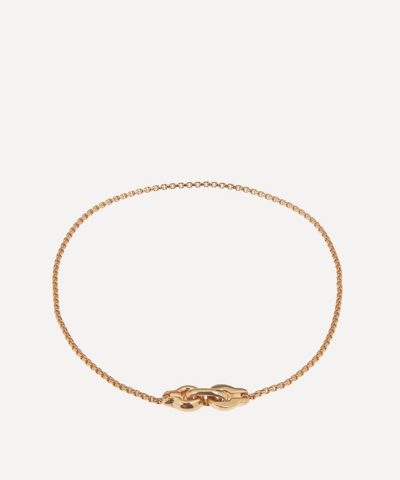 Annika Inez 14ct Gold-plated Small Ample Clasp Chain Bracelet